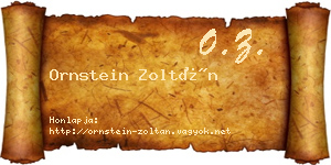 Ornstein Zoltán névjegykártya